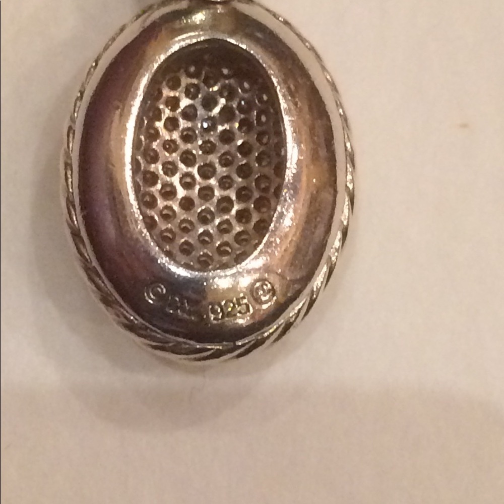 david yurman oval pave diamond necklace - Picture 2 of 8